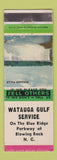 Matchbook Cover - Watauga Gulf oil gas Blowing Rock NC