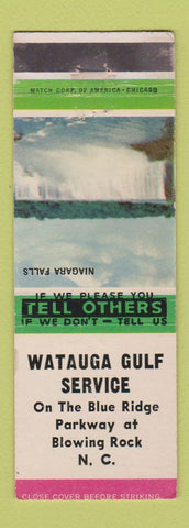 Matchbook Cover - Watauga Gulf oil gas Blowing Rock NC
