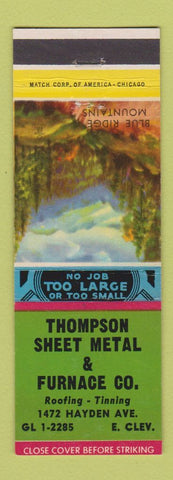 Matchbook Cover - Thompson Sheet Metal & Furnace Cleveland OH