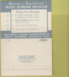Matchbook Cover - Blue Streak Kwik Kar Parts Amarillio TX 40 Strike