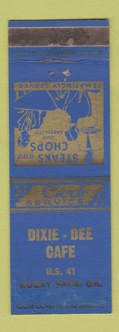 Matchbook Cover - Dixie Dee Cafe Rocky Face GA WORN