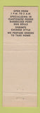 Matchbook Cover - Tin Yen Chinese Restaurant Chicago IL