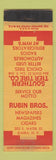 Matchbook Cover - Rubin Bros Southern Tire Elmira NY news cigars WEAR