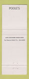 Matchbook Cover - Hart Schaffner Marx Men's Clothes Poole's