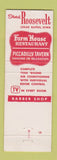 Matchbook Cover - Hotel Roosevelt Cedar Rapids IA