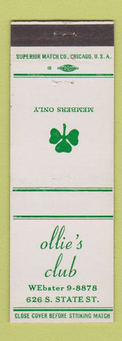 Matchbook Cover - Ollie's Club Chicago?