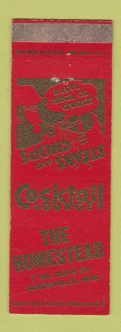 Matchbook Cover - The Homestead Janesville WI WEAR