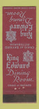 Matchbook Cover - King Edward Dining Room Pittsburgh PA WEAR