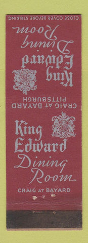 Matchbook Cover - King Edward Dining Room Pittsburgh PA WEAR