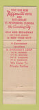 Matchbook Cover - Toffenetti Restaurant St Petersburg New York City Chicago