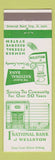 Matchbook Cover - 1st National Bank Wellston MO