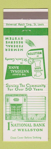 Matchbook Cover - 1st National Bank Wellston MO