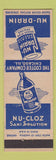 Matchbook Cover - Nu Drain Drain Pipe Cleaner Cooter Chicago IL