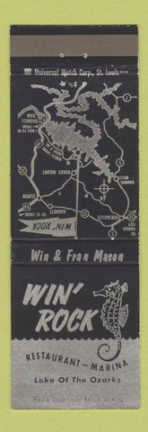 Matchbook Cover - Win Rock Restaurant Lake of the Ozarks MO