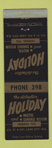 Matchbook Cover - Holiday Motel Restaurant Lake City FL WEAR