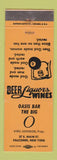Matchbook Cover - Oasis Bar Big O Falconer NY