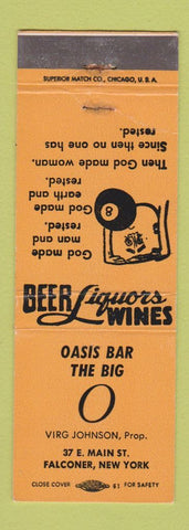 Matchbook Cover - Oasis Bar Big O Falconer NY