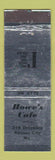 Matchbook Cover - Howe's Cafe Kansas City MO WEAR