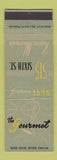 Matchbook Cover - The Gourmet Racine WI restaurant theatre bar