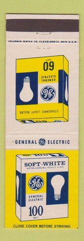 Matchbook Cover - GE General Electric Soft White Light Bulbs