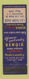 Matchbook Cover - Bendix Automatic Appliances L&S Radio Middletown NY WORN