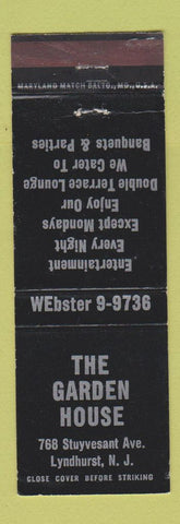 Matchbook Cover - The Garden House Lyndhurst NJ WEAR