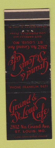 Matchbook Cover - Grand & St Louis Cafe MO WEAR
