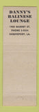 Matchbook Cover - Danny's Drive In Christmas Shreveport LA Balinese Lounge WEAR
