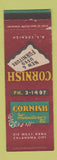 Matchbook Cover - Cornish Furniture Oklahoma City OK WEAR