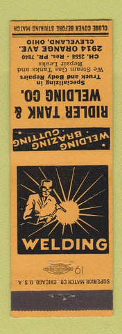 Matchbook Cover - Ridler Tank and Welding Cleveland OH