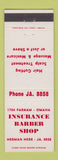 Matchbook Cover - Insurance Barber Shop Omaha NE Herman Herr
