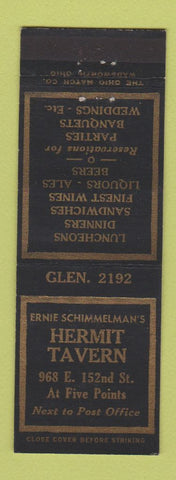 Matchbook Cover - Hermit Tavern Ernie Schimmelman's