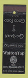 Matchbook Cover - Walton Tap Chicago IL