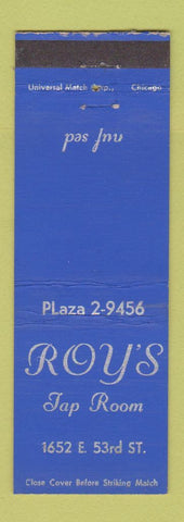Matchbook Cover - Roy's Tap Room Chicago IL
