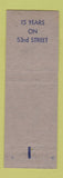 Matchbook Cover - Roy's Tap Room Chicago IL