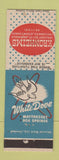 Matchbook Cover - White Dove Mattresses beds Kronheims Cleveland OH
