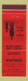 Matchbook Cover - Lloyd's of Winthrop ME Men's Clothes