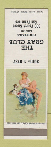 Matchbook Cover - The Gray Club San Francisco CA pinup