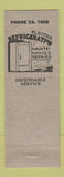 Matchbook Cover - Wilson Refrigeration Pittsburgh PA pinup