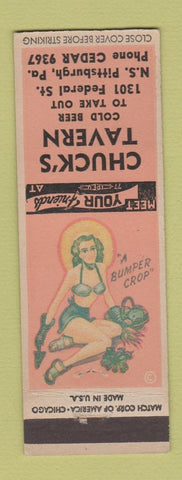 Matchbook Cover - Chuck's Tavern Pittsburgh PA pinup