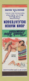 Matchbook Cover - John March Deli Bridgton ME pinup