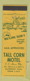 Matchbook Cover - Tall Corn Motel Davenport IA