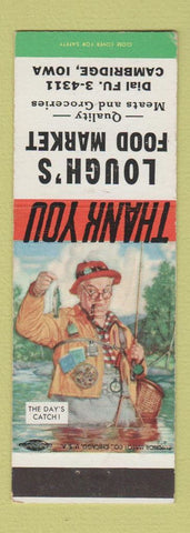 Matchbook Cover - Lough's Food Market Grocery Cambridge IA