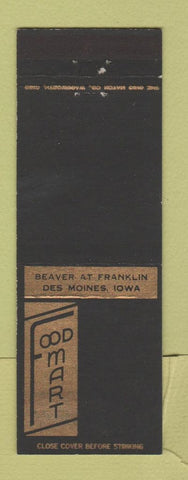 Matchbook Cover - Food Mart Des Moines IA