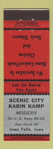 Matchbook Cover - Scenic City Kabin Kamp Iowa Falls IA