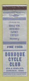 Matchbook Cover - Dubuque Cycle Club IA
