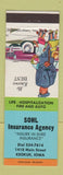 Matchbook Cover - Sohl Insurance Agency Koekuk IA
