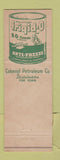 Matchbook Cover - Colonial Petroleum Company oil gas Des Moines IA