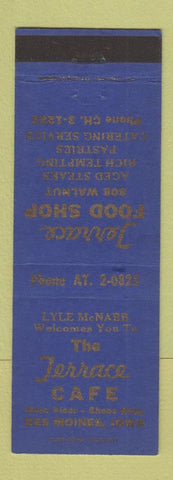 Matchbook Cover - Terrace Cafe Des Moines IA
