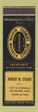 Matchbook Cover - Farmers Mutual Insurance Robert Stuart Des Moines IA